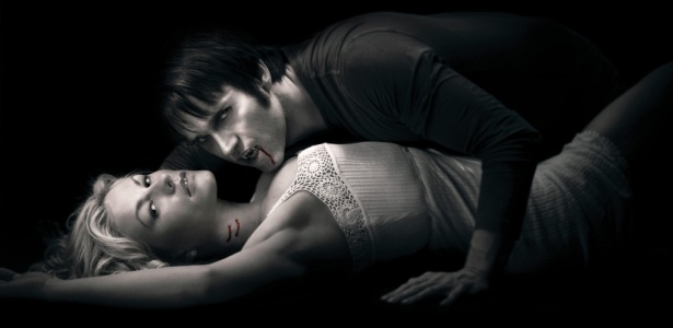 Pôster de True Blood com Sookie (Anna Paquin) e Bill (Stephen Moyer)
