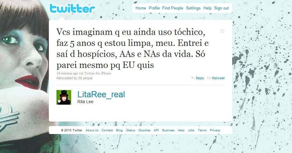 Twitter Rita Lee 29 10 210 Reeprodu o Twitter Oficial Rita Lee Mais