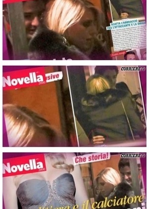 Sequência de fotos mostra Pato e Barbara Berlusconi saindo juntos em Milão (24/2/2011)