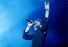 O vocalista Chris Martin durante show do Coldplay em SP