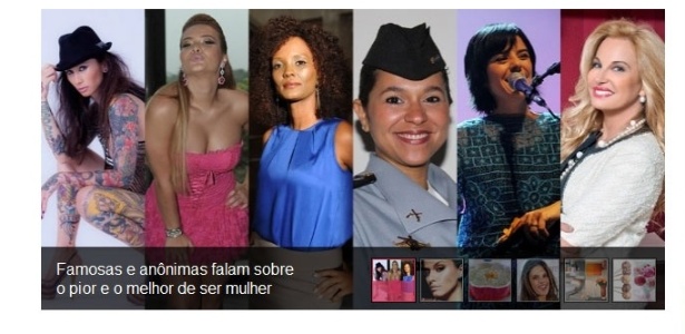 Página principal de UOL Mulher, nova estação que estreia no Dia Internacional da Mulher (8/3/2012)