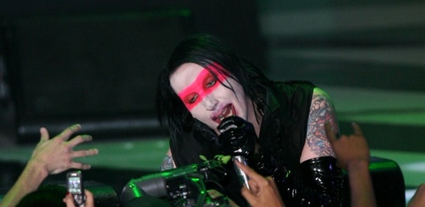 Marilyn Manson durante show em São Paulo (27/09/2007)