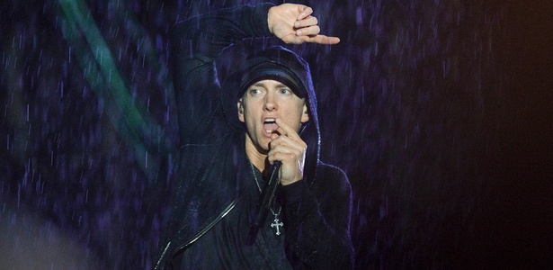 Eminem durante show no evento F1 Rocks no Jockey Club, em São Paulo (05/11/2010)