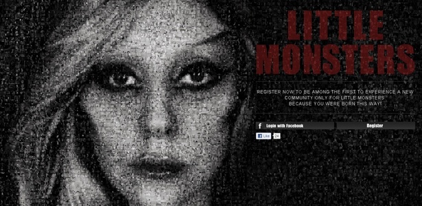 Imagem do site Little Monsters, comunidade criada por Lady Gaga para seus fãs