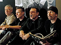 Os irlandeses do U2, que trabalham em novo disco