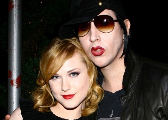 Evan Rachel Wood e Marilyn Manson na festa do filme 