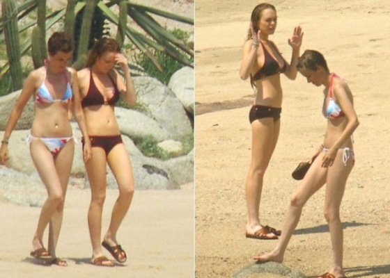 Lindsay Lohan e Samantha Ronson fazem sua primeira viagem juntas, aps assumirem publicamente o namoro. O destino escolhido foi Cabo San Lucas, no Mxico (30/9/08)