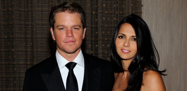 O ator Matt Damon e a mulher Luciana no American Cinematheque 24th Annual Award Presentation no The Beverly Hilton hotel, em Beverly Hills (27/3/2010)