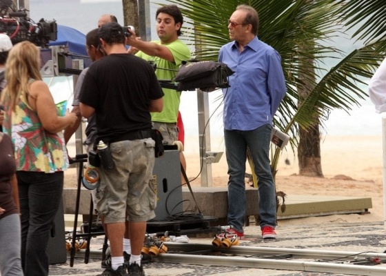 Bruno de Luca e Jos Wilker gravam comercial no Rio de Janeiro (12/5/10)