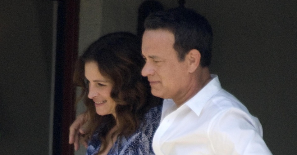 Julia Roberts e Tom Hanks gravam cenas de 