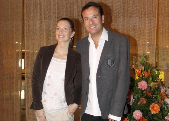 Maria Carolina Ribeiro e Edgard Miranda na coletiva de 