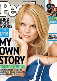Elin Nordegren, ex-mulher de Tiger Woods, na capa da revista 