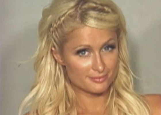 Paris Hilton em foto divulgada pelo departamento de polcia de Las Vegas