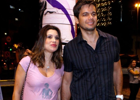 Flvia Alessandra e o marido, Otaviano Costa, em pr-estreia no Rio (31/8/10)