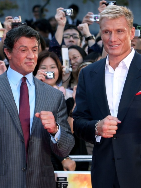 Stallone e Lundgren divulgam Os Mercenários no Japão (26/09/2010) - Getty Images