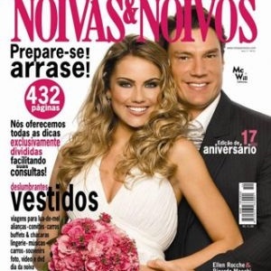 Ellen Rocche e Ricardo Macchi, então namorados, na capa da revista "Noivas & Noivos" (2007)