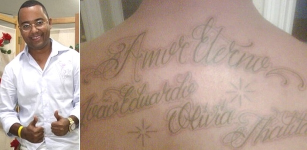 Dudu Nobre faz tatuagem com os nomes dos filhos nas costas (2/11/10)