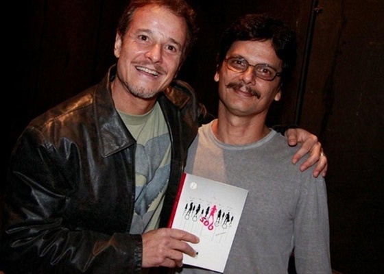 Marcello Novaes e Duda Ribeiro no lançamento do livro "Falando Sobre Elas", no Rio (20/7/2009)