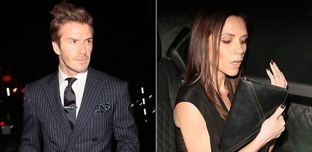 David e Victoria Beckham são fotografados na saída de um desfile da semana de moda de Londres (21/2/2011)