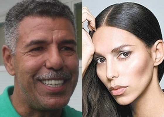 Toninho Cerezo, técnico e ex-jogador de futebol e sua filha, a modelo Lea T.