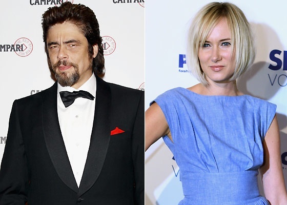 O ator Benicio del Toro e Kimberly Stewart, filha do cantor Rod Stewart