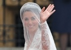 Kate Middleton diz que ficou feliz por não ter chovido durante o casamento - AFP