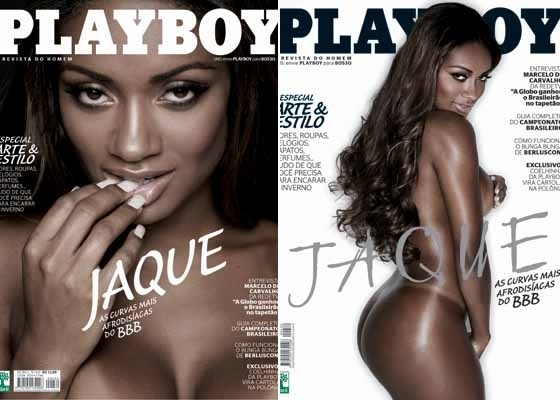 Jaqueline fez duas capas diferentes para a "Playboy" (maio/2011)