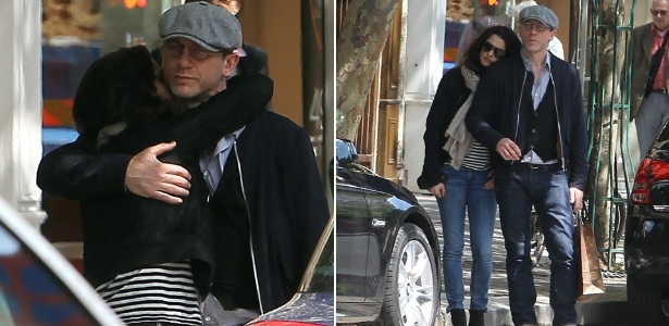 Daniel Craig e Rachel Wiesz trocam carinhos em Paris, França (20/5/11)