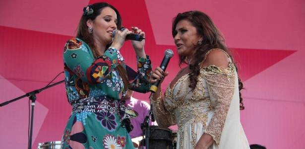 Fafá de Belém e sua filha, Mariana, fazem show no Parque do Ibirapuera, em São Paulo (8/5/2011)