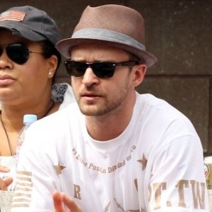 Justin Timberlake assite ao Aberto dos EUA de tênis em Nova York (10/9/11) - Getty Images