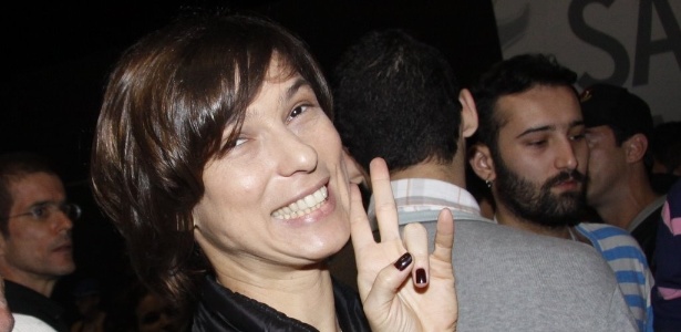 A humorista Maria Paula assiste a shows do Rock in Rio na área VIP (29/9/11) - AgNews