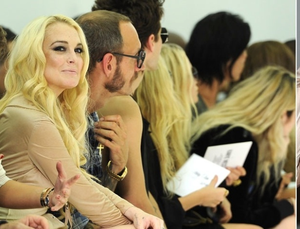 Lindsay Lohan assiste desfile da grife de Kanye West na semana de moda de Paris (02/10/11)