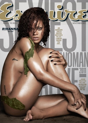 Rihanna posa nua para a capa da "Esquire" de novembro