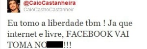 Caio Castro xinga a rede social Facebook (25/10/2011)