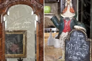 O site TMZ divulgou fotos de itens em leilão da casa de Michael Jackson com recados - Reprodução/TMZ