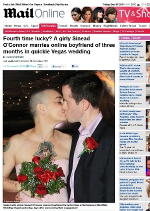 Site do "Daily Mail" publica foto do quarto casamento de Sinead O'Connor (8/12/11)