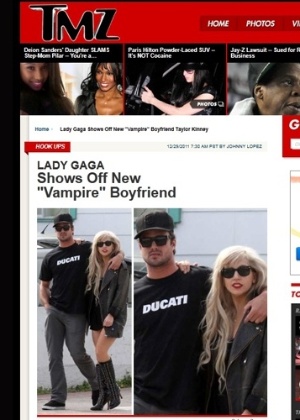 Lady Gaga e o novo namorado, Taylor Kinney (29/12/2011)
