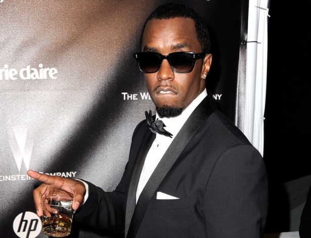 O cantor Diddy no Globo de Ouro 2012 (15/1/12)