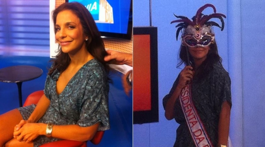 Ivete Sangalo grava participação em programa de TV na Bahia (24/1/12)