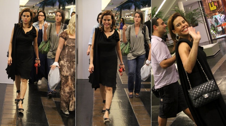 Narciza Tamborindeguy passeia em shopping da zona sul do Rio (27/1/12)