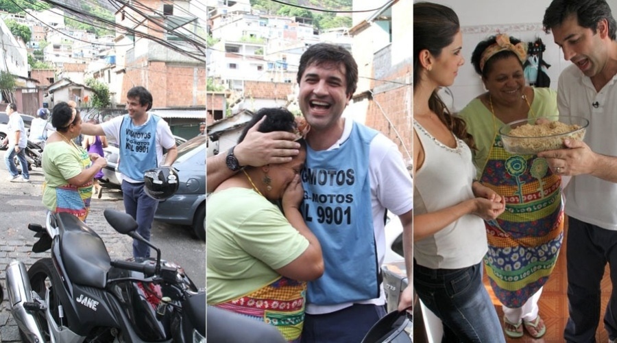 Edu Guedes sobe o morro do Vidigal, na zona sul do Rio, para gravar programa (9/2/2012)