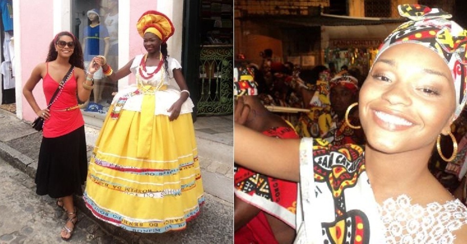 No Twitter, a atriz Juliana Alves posta fotos de seu Carnaval na Bahia (27/2/12)