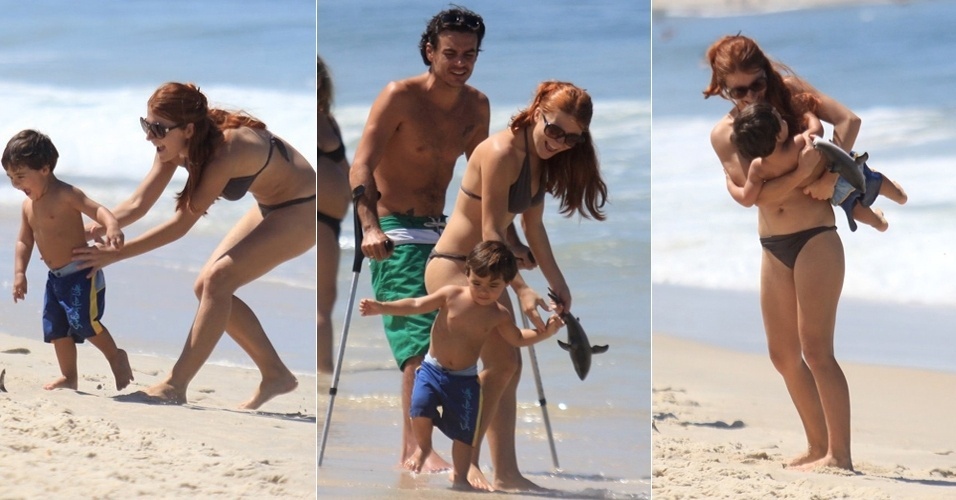 A atriz e apresentadora Mariah Rocha vai com a família à praia de Ipanema, no Rio de Janeiro (9/3/12)