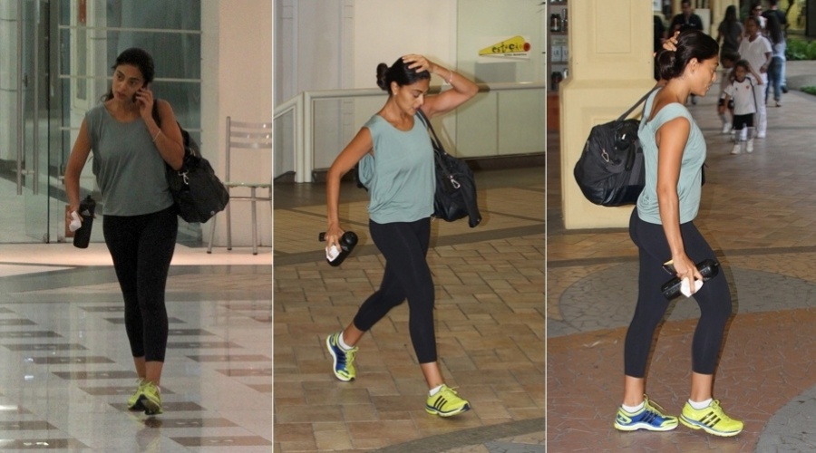 Juliana Paes sai de academia em shopping da zona oeste do rio (12/3/2012)