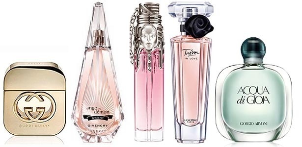 Perfumes que estão entre os concorrentes da principal categoria do FiFi Awards 2011 - Montagem/UOL
