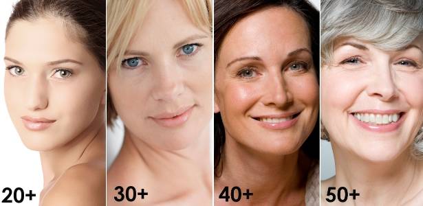 Cuidados com a pele do rosto variam e exigem produtos específicos para cada idade - Montagem UOL/Thinkstock