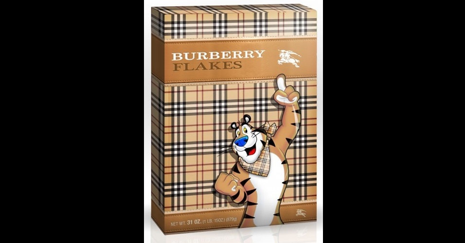 Blogueira cria embalagens de cereal como se fossem produtos de grife: Burberry