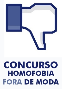 Logo do concurso "Homofobia fora de Moda", promovido pela prefeitura de São Paulo, em parceria com a Casa de Criadores