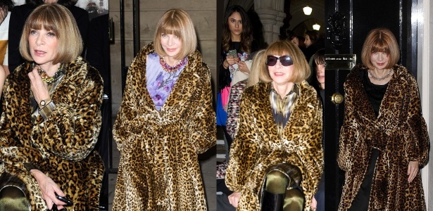 Editora de moda, Anna Wintour repete o mesmo casaco quatro vezes em sete dias - Getty Images