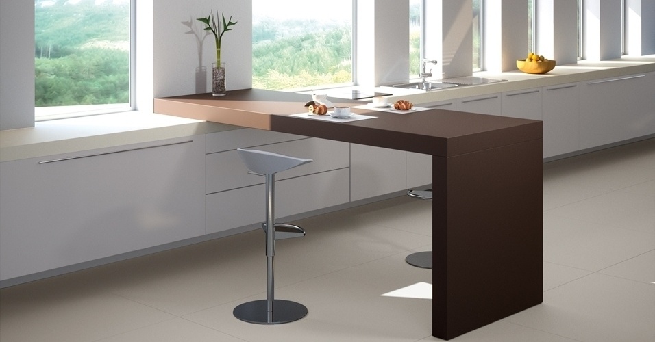 Piso revestido com lâminas porcelânicas da linha The Size, da Alicante - Divulgação